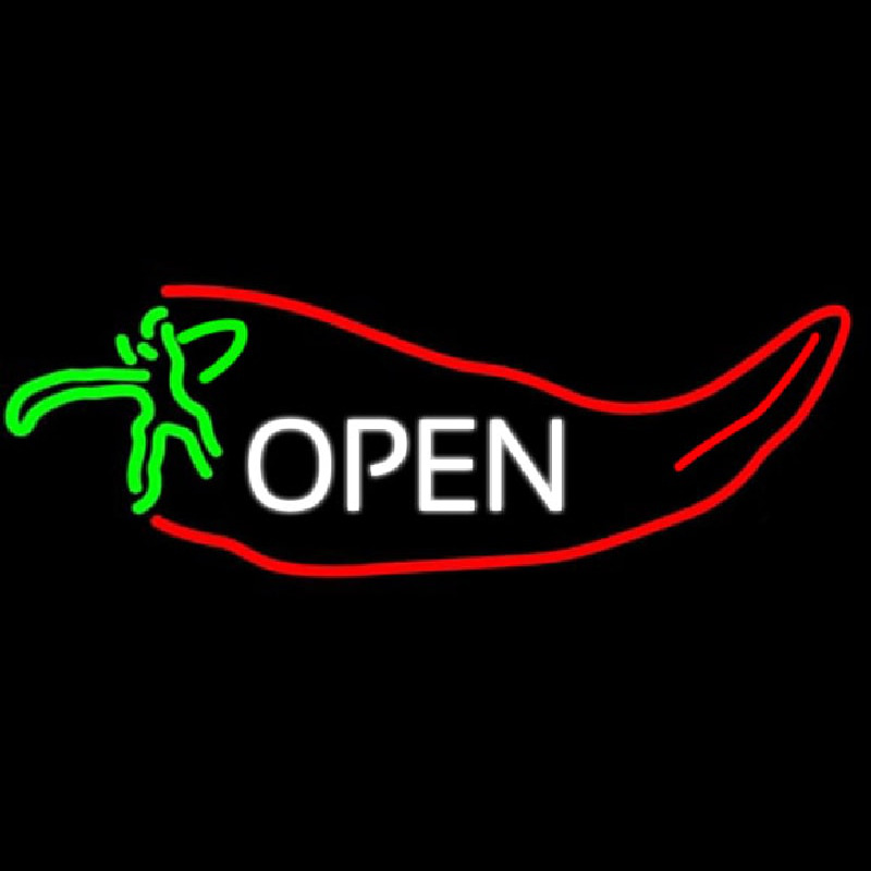 Open Chili Neon Sign