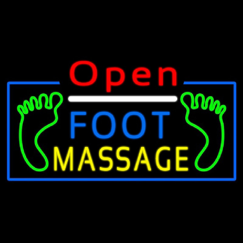 Open Foot Massage Neon Sign