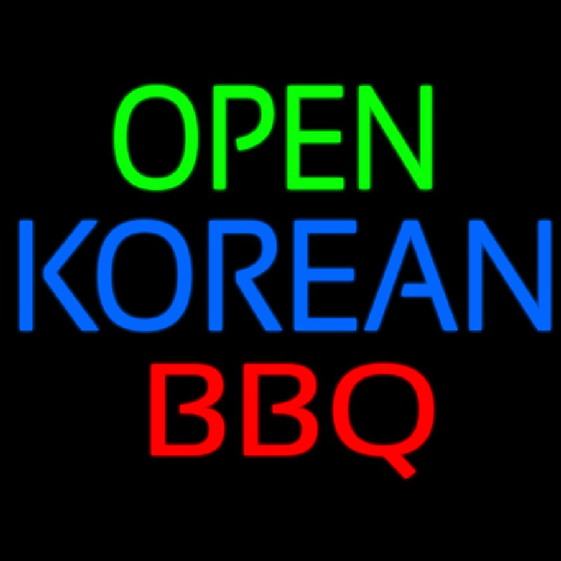 Open Korean Bbq Neon Sign