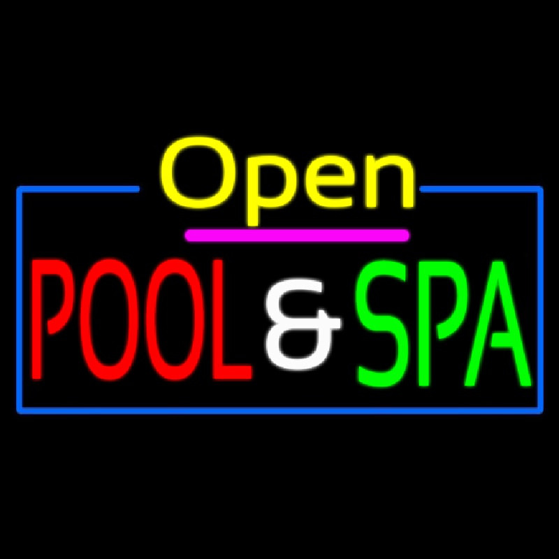 Open Pool And Spa Neon Sign