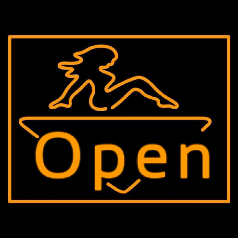 Open Strip Girl Neon Sign