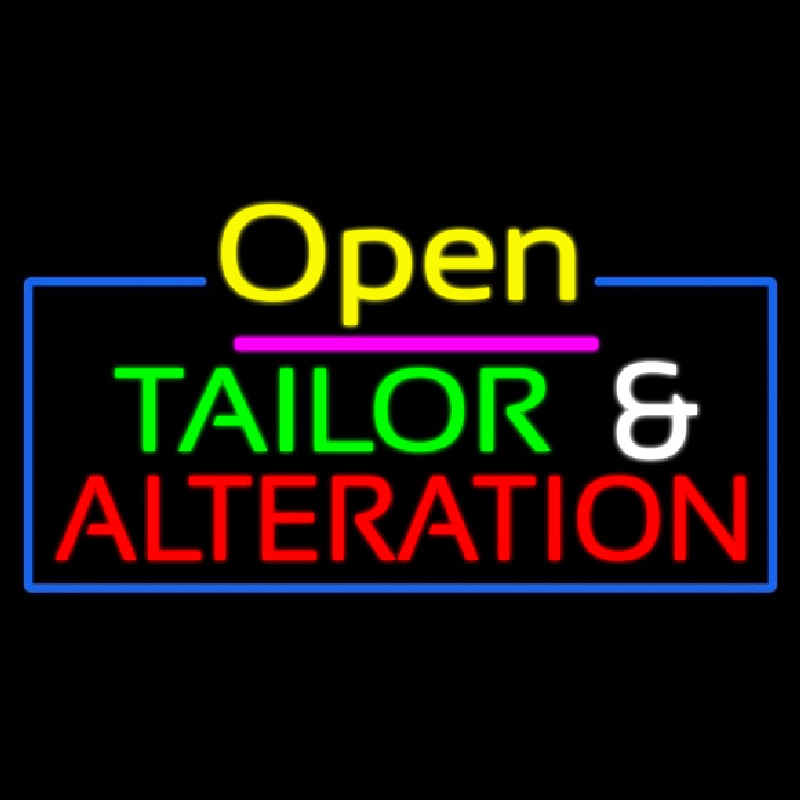 Open Tailor And Alteration Neon Sign