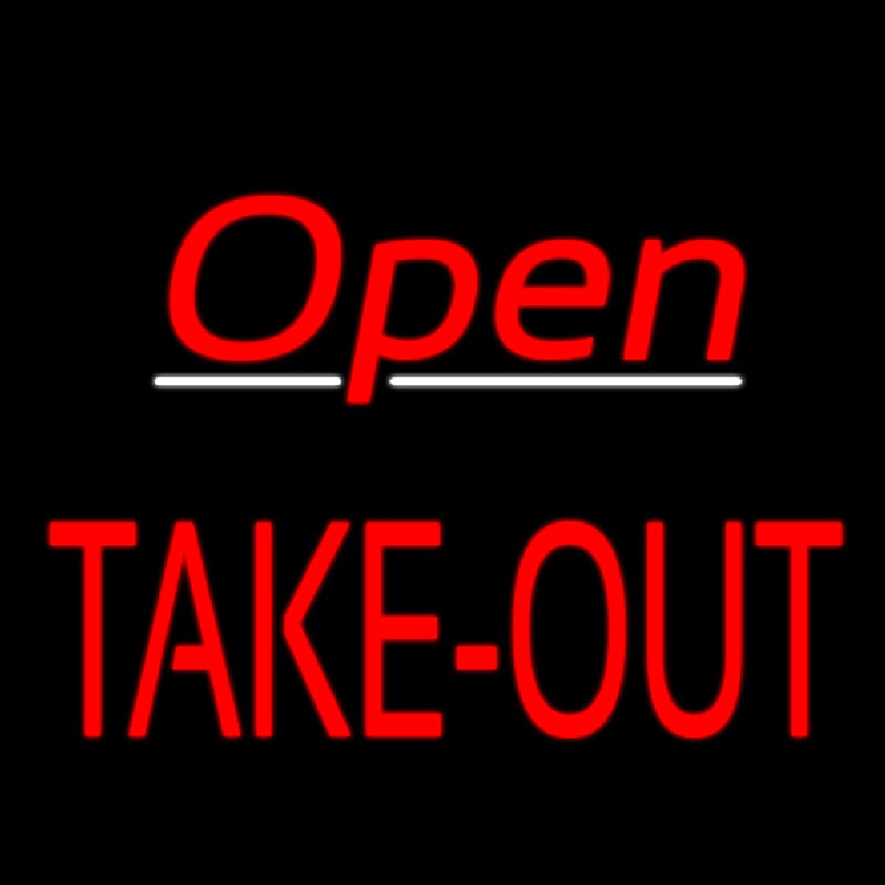 Open Take Out Neon Sign