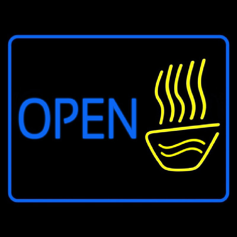 Open Tea Glass Neon Sign