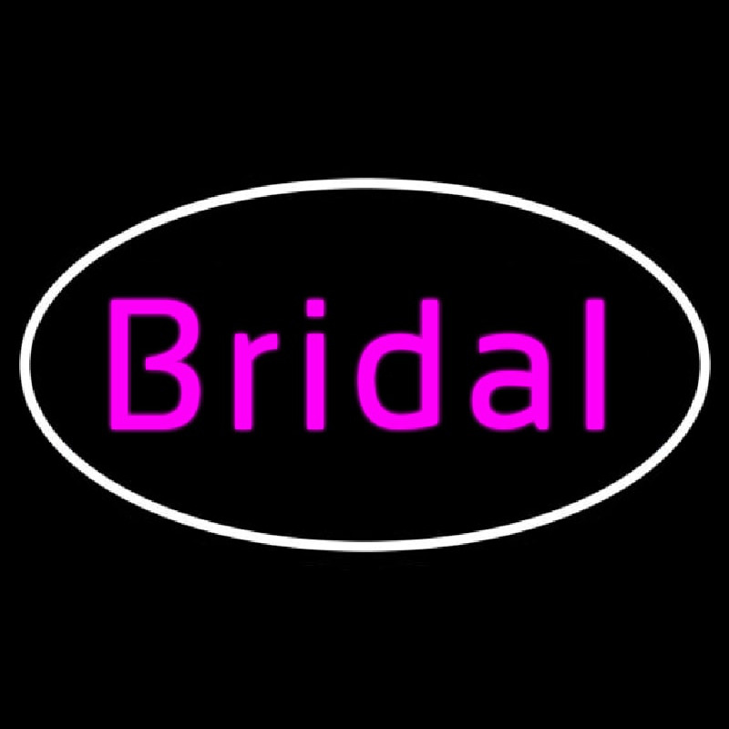 Oval Bridal Cursive Neon Sign