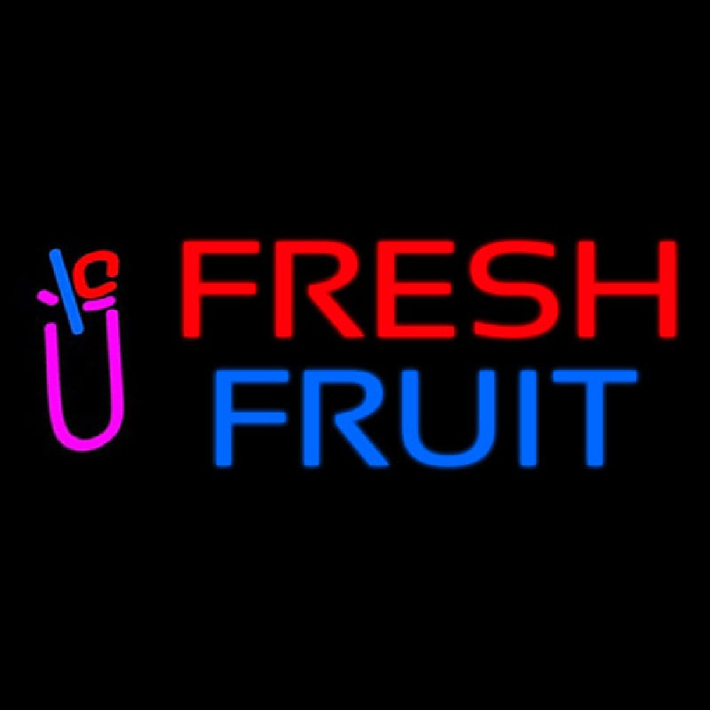 Oval Fresh Fruit Smoothies Neon Sign