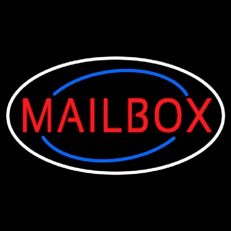 Oval Mailbo  Deco Style Neon Sign