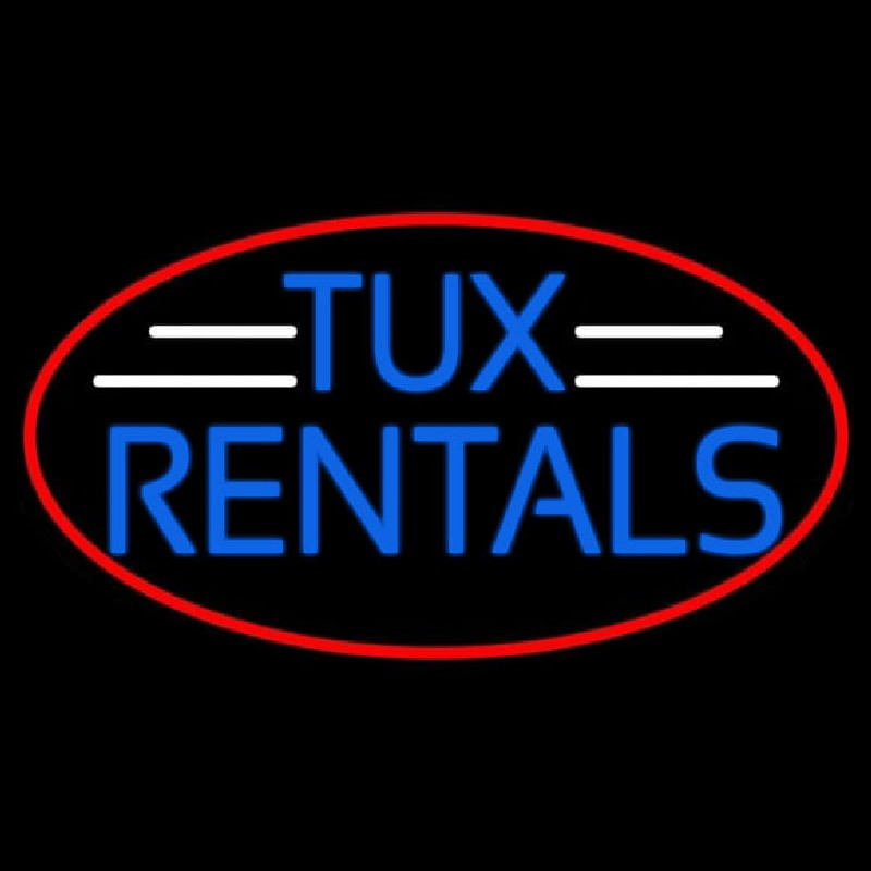 Oval Tu  Rental Neon Sign