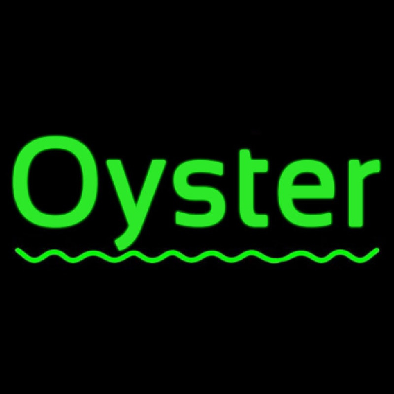 Oysters Green Line Neon Sign