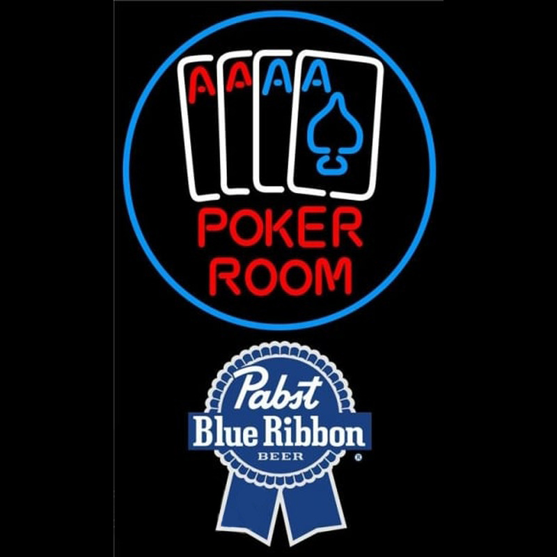 Pabst Blue Ribbon Poker Room Beer Sign Neon Sign
