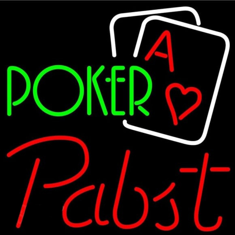 Pabst Green Poker Beer Sign Neon Sign