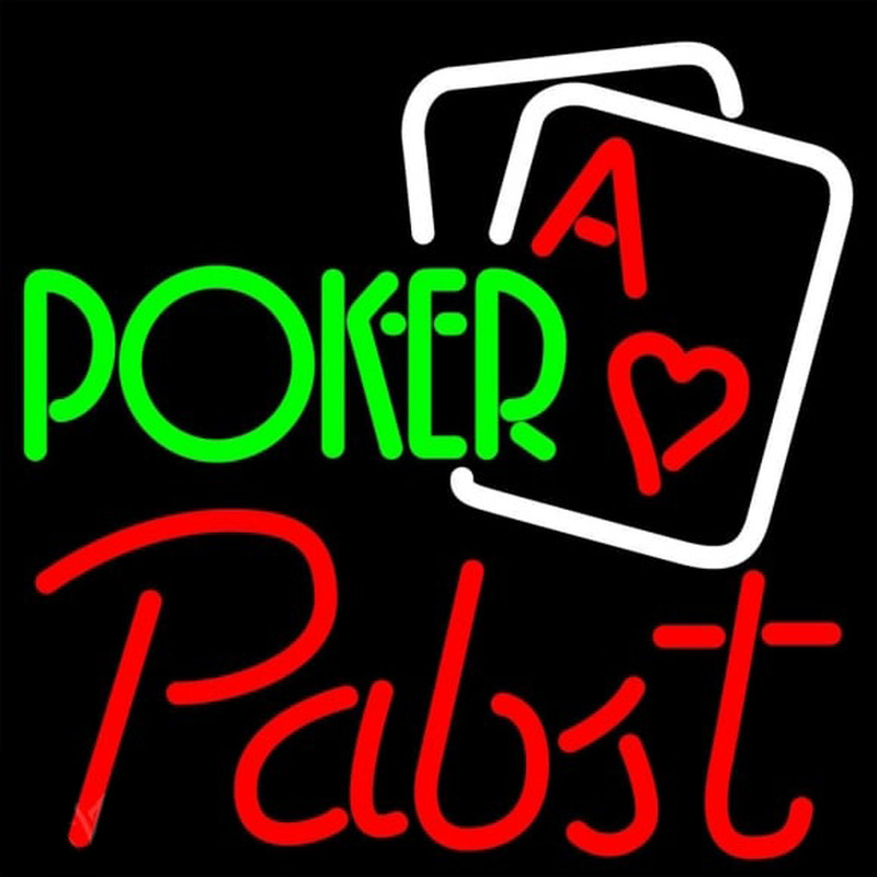 Pabst Green Poker Beer Sign Neon Sign