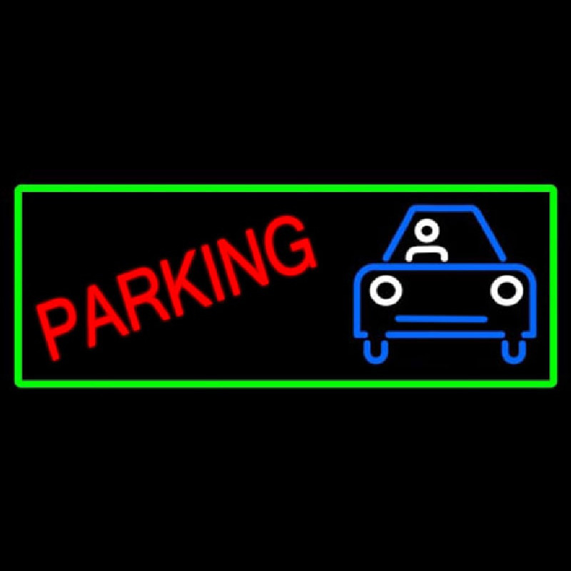 Parking With Car Neon Sign