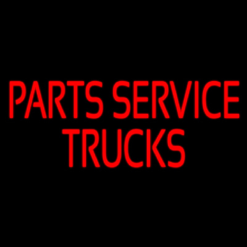 Parts Service Trucks Neon Sign