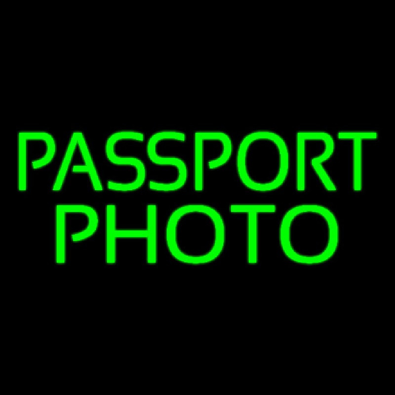 Passport Photo Block Neon Sign