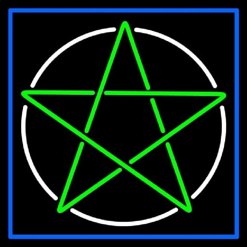 Pentacle With Border Neon Sign