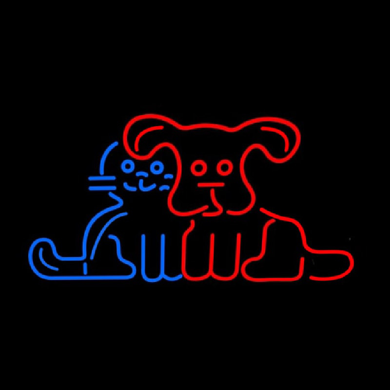 Pet Dog Logo Neon Sign
