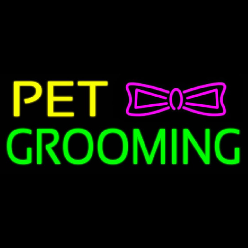 Pet Grooming Logo Neon Sign