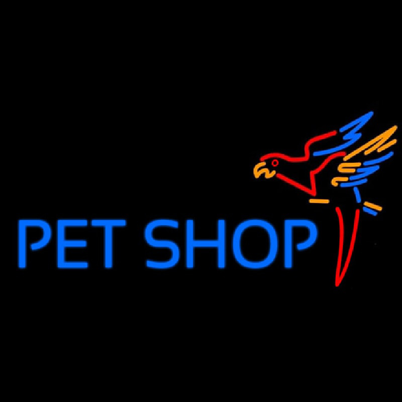 Pet Shop Parrot Neon Sign