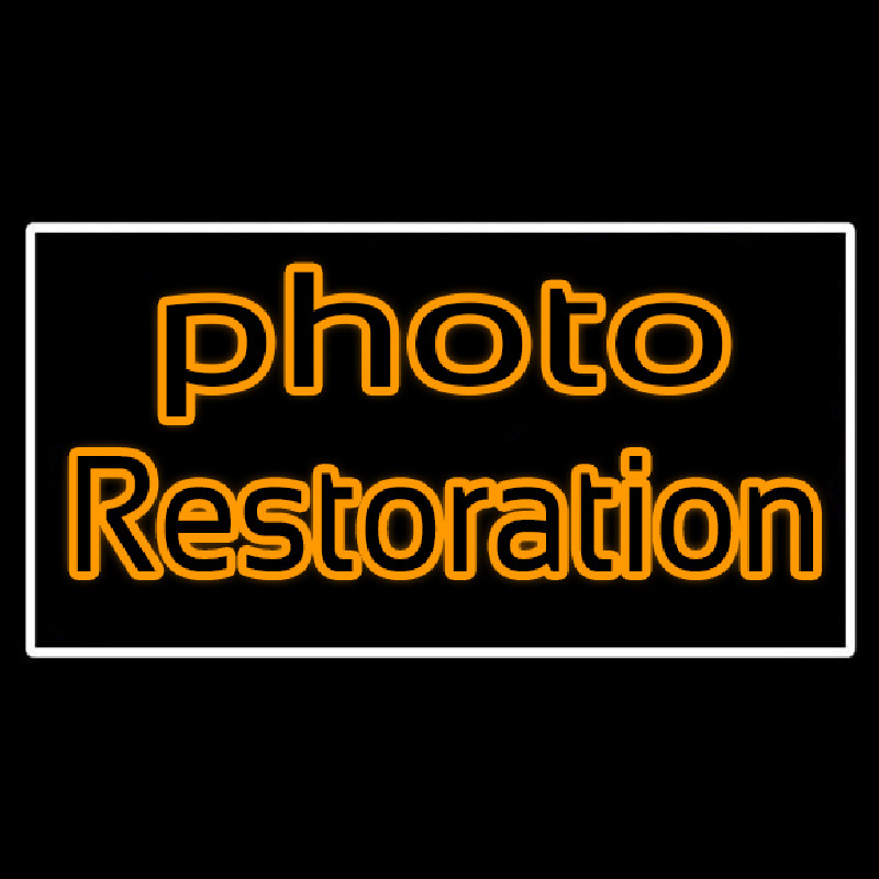 Photo Restoration Neon Sign