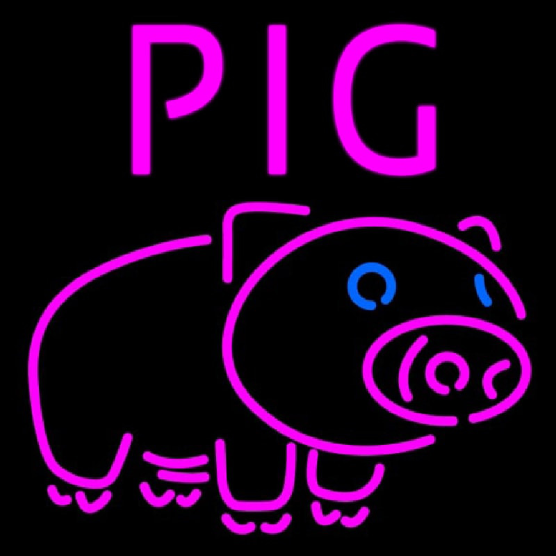 Pig Logo Neon Sign