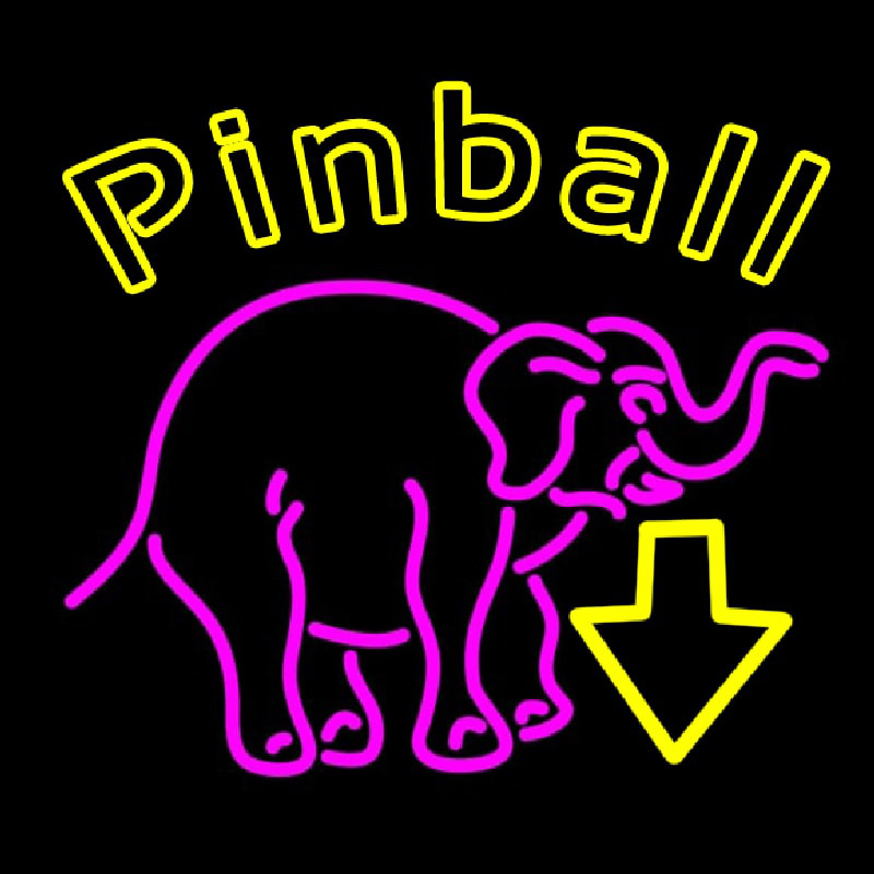 Pinball With Arrow 1 Neon Sign