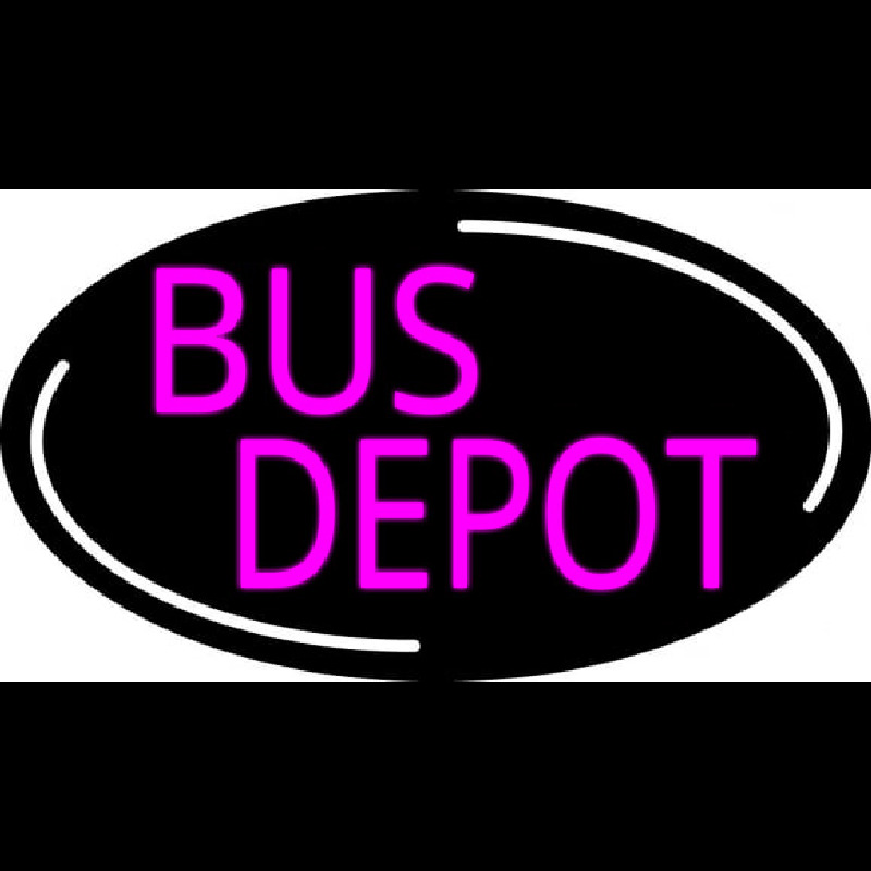 Pink Bus Depot Neon Sign