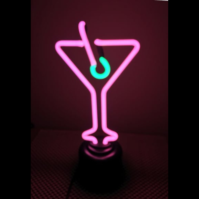 Pink Cocktail Desktop Neon Sign