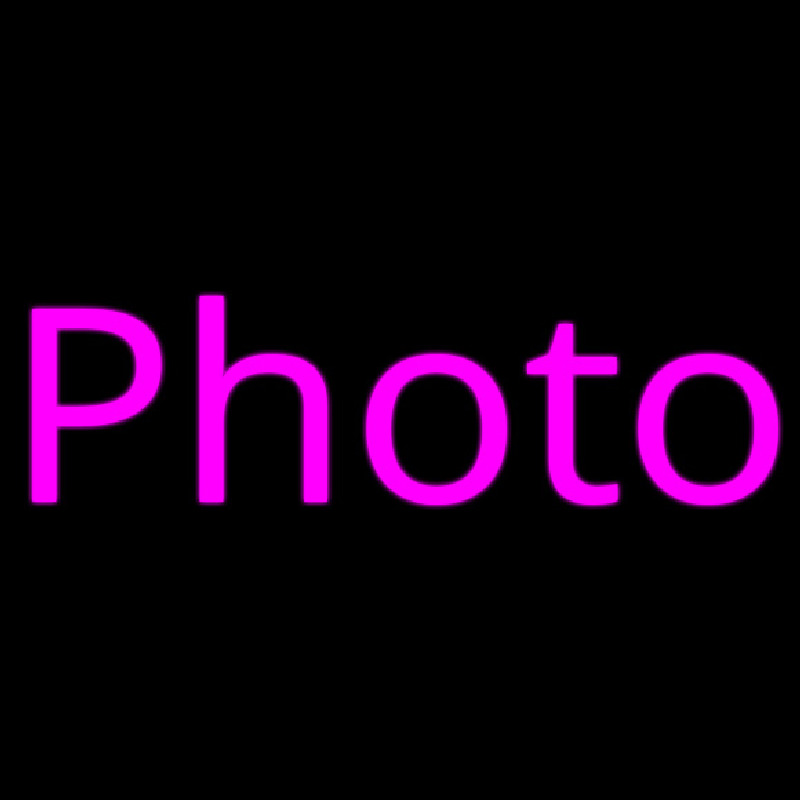 Pink Cursive Photo Neon Sign