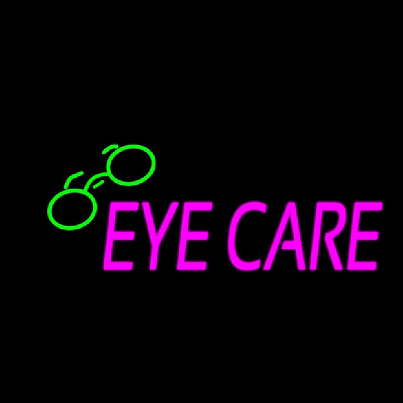 Pink Eye Care Logo Neon Sign