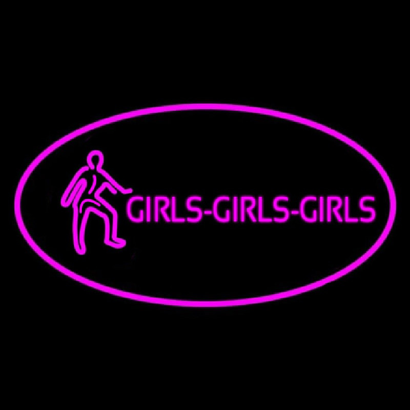 Pink Girls Girls Girls Neon Sign