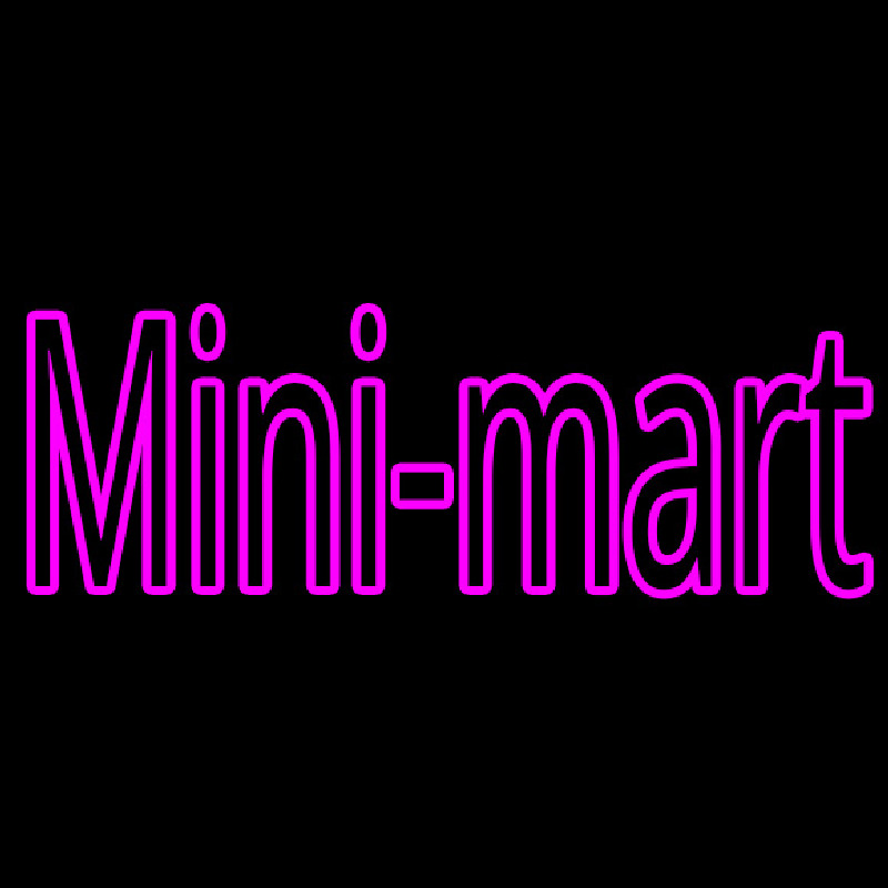 Pink Mini Mart Neon Sign