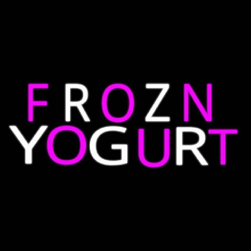 Pink N White Frozen Yogurt Neon Sign