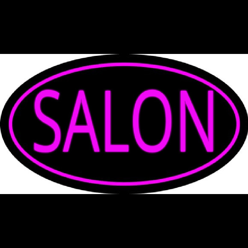 Pink Salon Oval Neon Sign