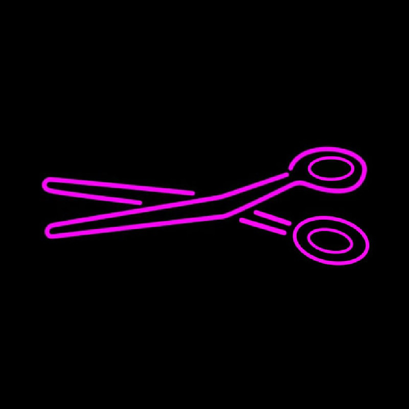 Pink Scissor Logo Neon Sign