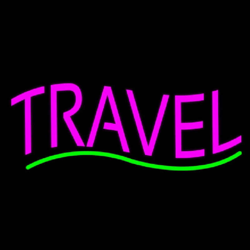 Pink Travel Block Neon Sign