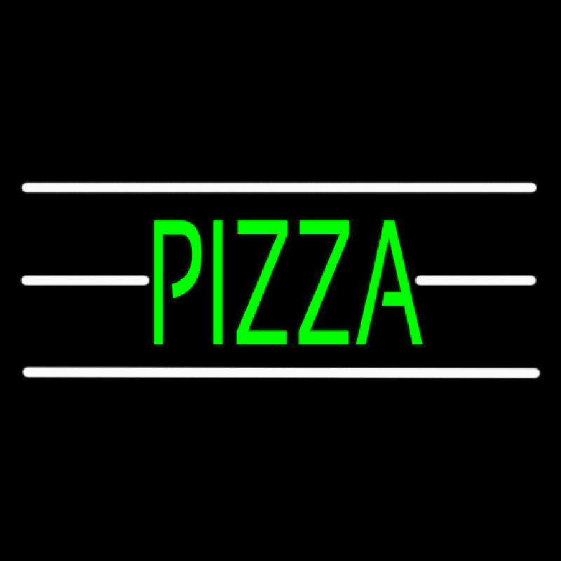 Pizza With White Line Neon Sign