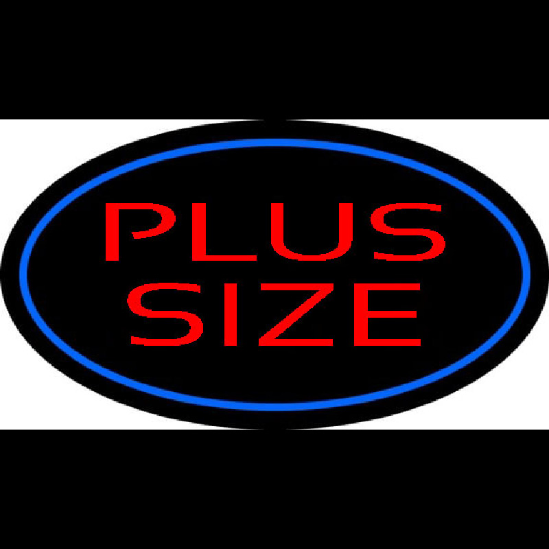 Plus Size Oval Blue Neon Sign