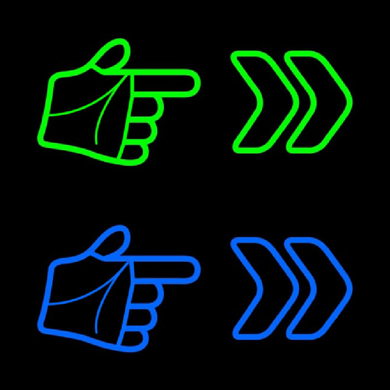 Pointer Arrow Hand Neon Sign