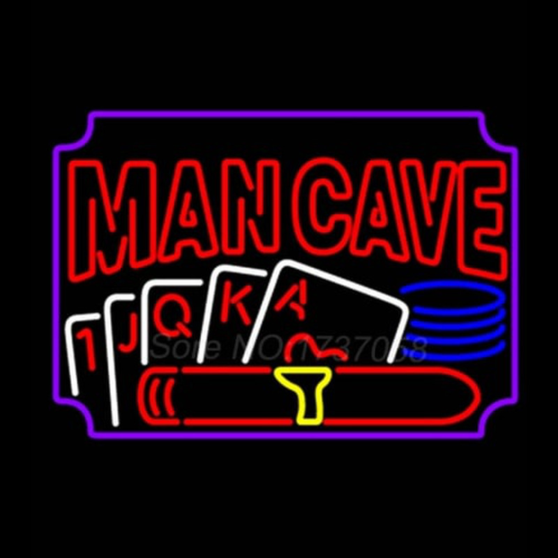 Poker Cigar Man Cave Neon Sign