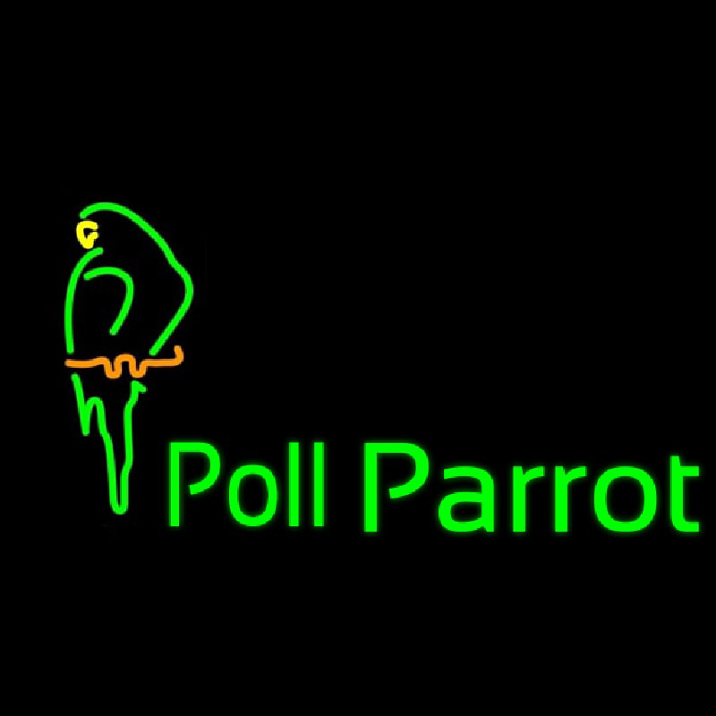 Poll Parrot Logo Neon Sign