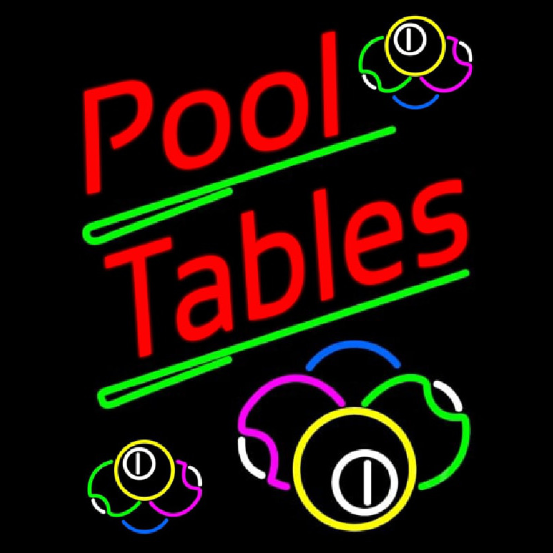 Pool Tables Neon Sign