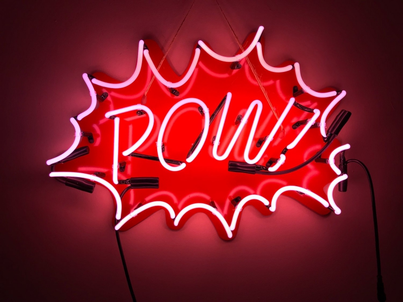 Pop Art POW Neon Sign