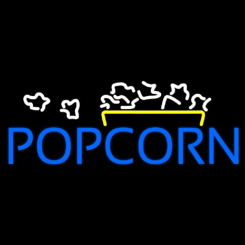 Popcorn Logo Neon Sign