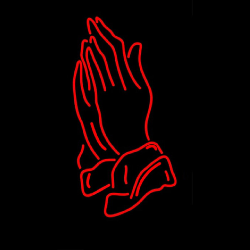 Praying Hands Neon Sign