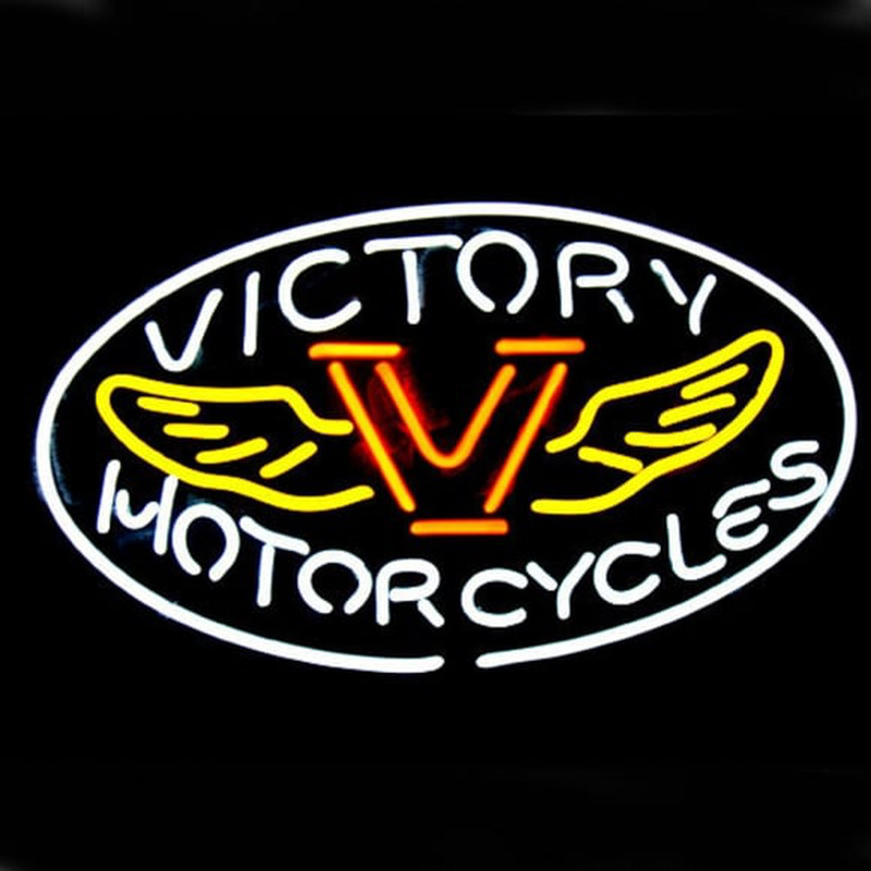 Professional Motorcycles Victory Shop Open Neon Sign