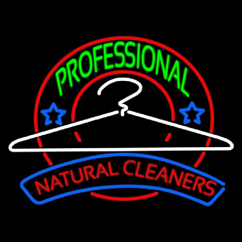 Professional Natural Cleaners Neon Sign