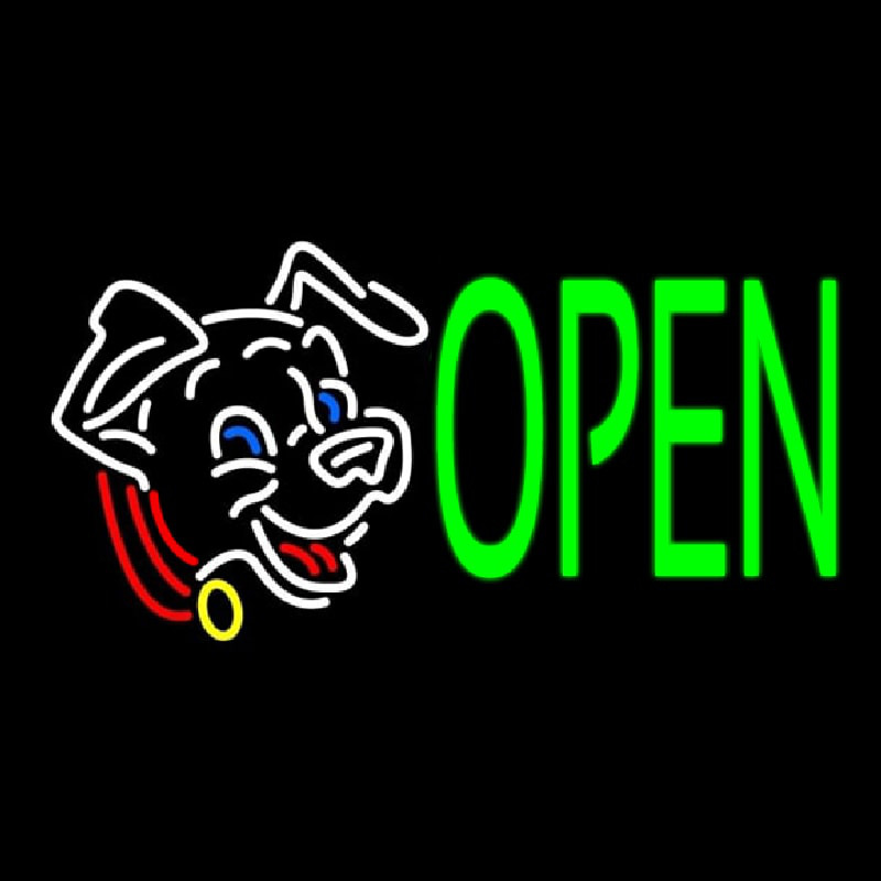 Puppies Open 2 Neon Sign