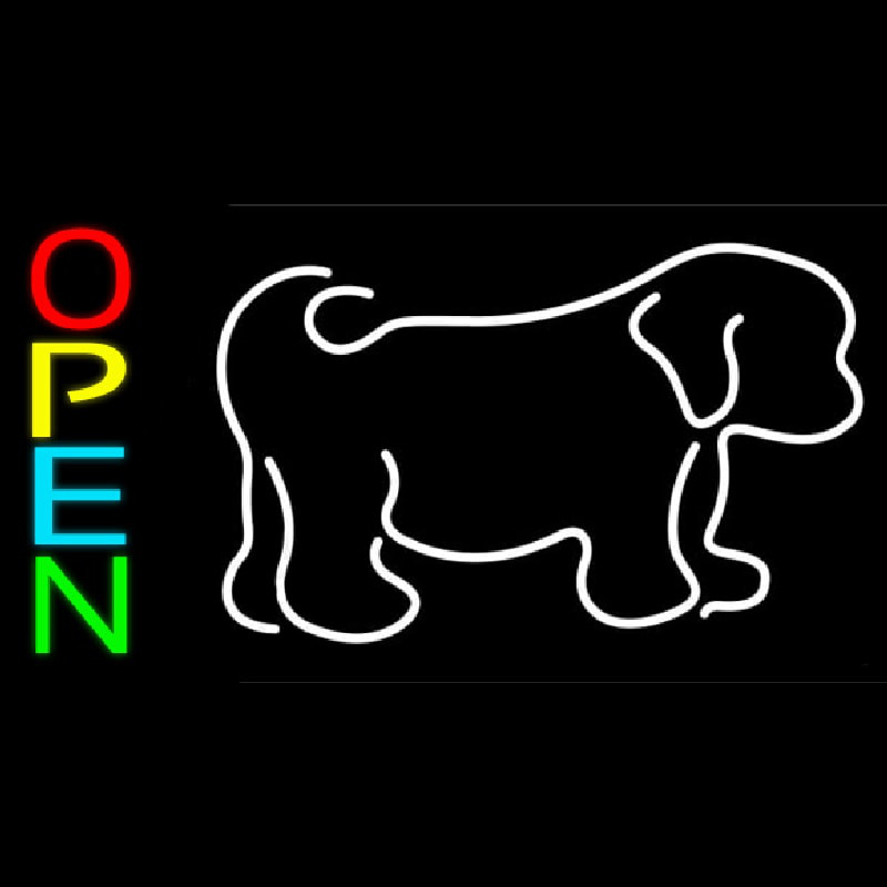 Puppies With Logo 2 Neon Sign