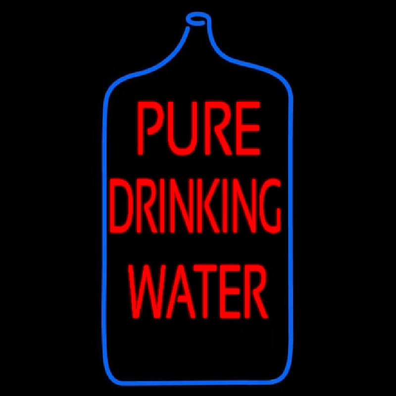 Pure Drinking Water Neon Sign